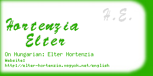hortenzia elter business card